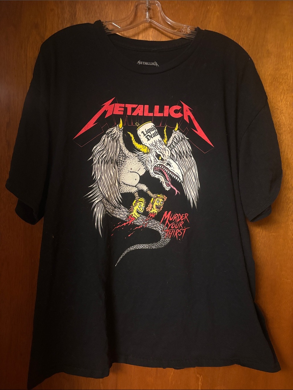 Black Graphic Band Tee - Metallica 'Murder Your Thirst' Design